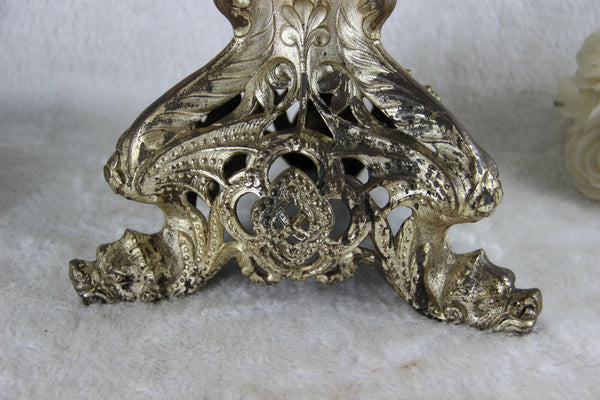 XXL antique French Altar religious candelabra candle holder dragon gothic church