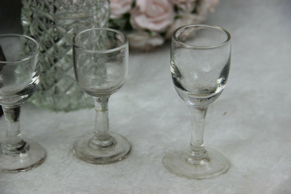 Antique BLACK Forest wood carved bar  cave cabinet swiss caraf shot glass