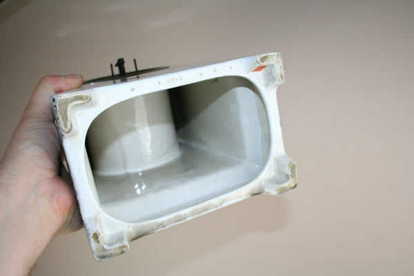 Boch Pottery Clock set Vases Forest Blue white delft decor 1925 marked