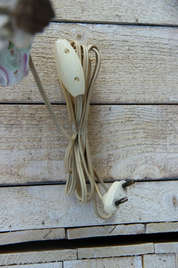 Antique German porcelain Dresden mark Angel Figurines lamp