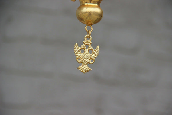 vintage religious sanctuary Altar Lamp neo gothic dragon enamel cross