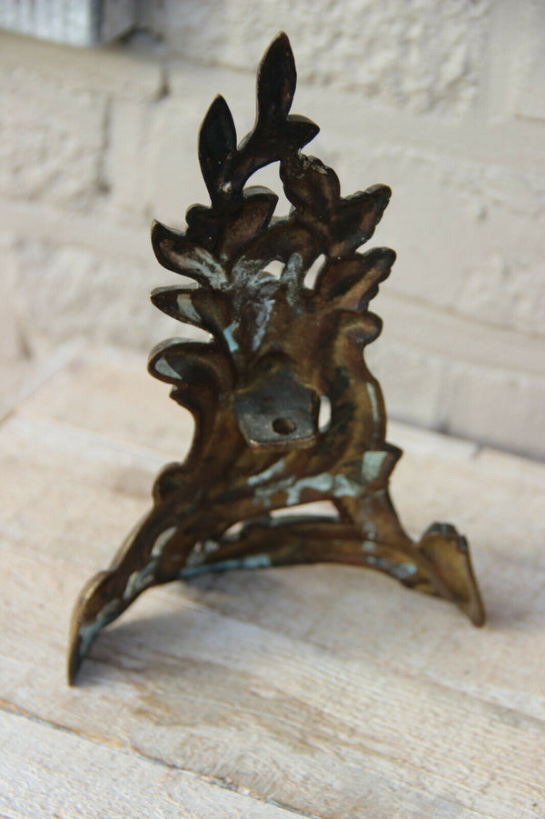 Antique French Bronze fireplace andirons firedogs louis XVI design