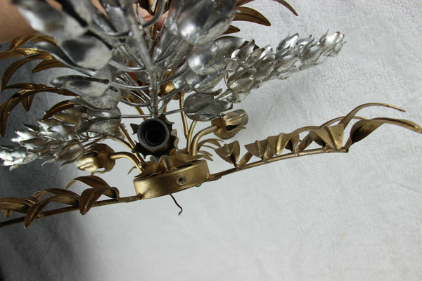 Mid century hollywood regency palm tree Hans Kogl ceiling light chandelier 60s