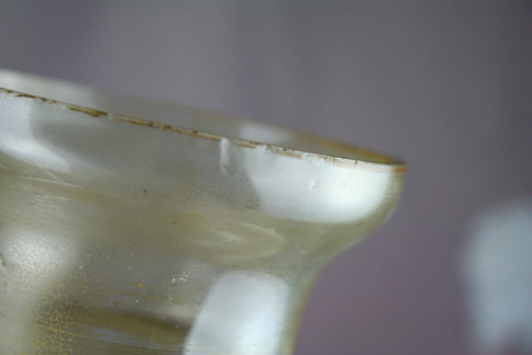 PAIR French Glass painted Vases circa 1950 landscape farm mill