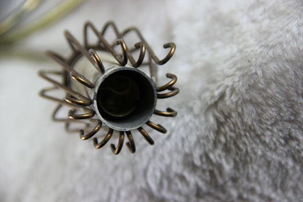 PAIR mid century MAISON LUNEL Wall lights sconces 1970 brass bakelite red retro