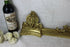 Antique French bronze SATYR devil gothic heads Pair andirons firedogs fireplace