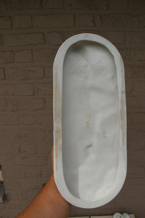 XL German porcelain bisque figurine Group pigeon Romantic victorian