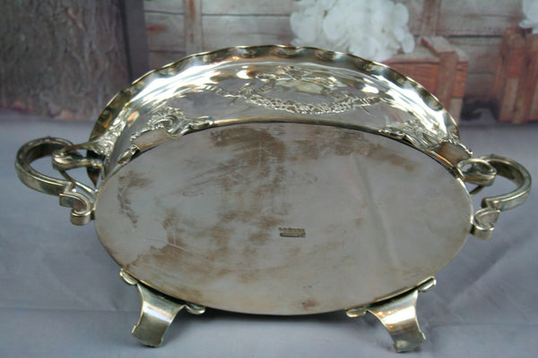 ART nouveau German WISKEMANN signed silver plated Jardiniere planter