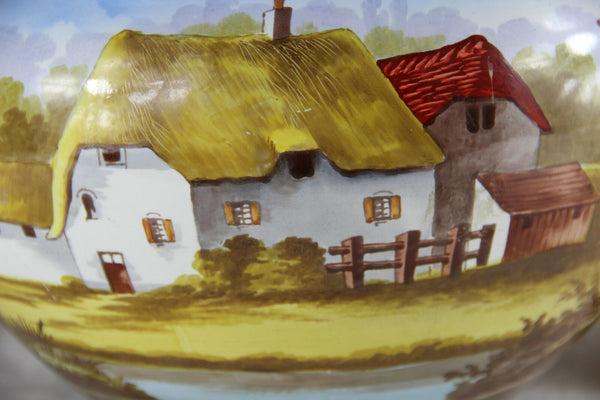 XL Antique 1935 NIMY faience ceramic PLANTER jardiniere country farm house