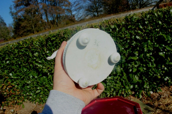 Antique French sevres mark bisque porcelain putti cherub group music