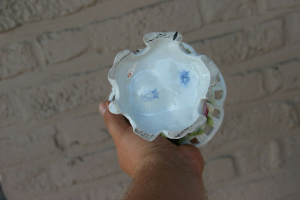 Antique German porcelain schierholz mark Angel statue centerpiece vase