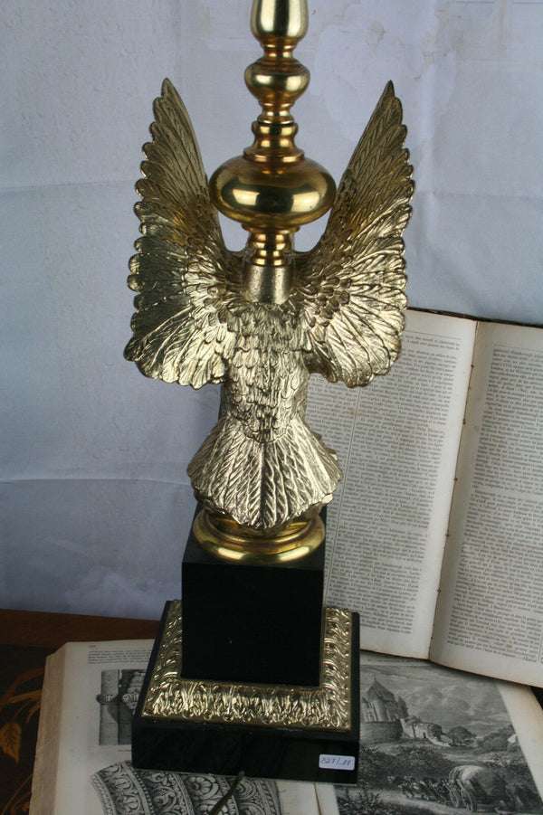 Maison DEKNUDT mid century hollywood regency eagle bronze table lamp