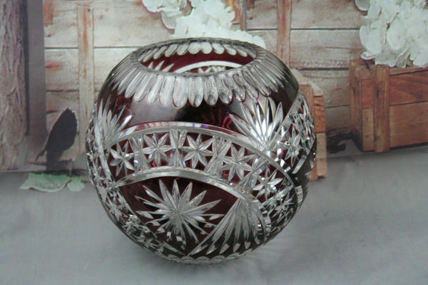 Bohemia Glass CRYSTAL cut Center Bowl 1940's