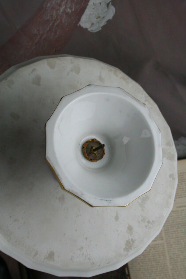 Antique French Serving tray 6 cream pots sevres floral porcelain 1900