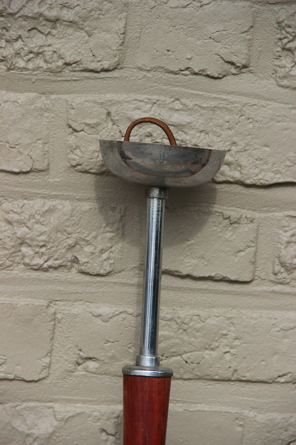 PAIR Scandinavian Mid century Wood metal chrome pendant chandelier geometric