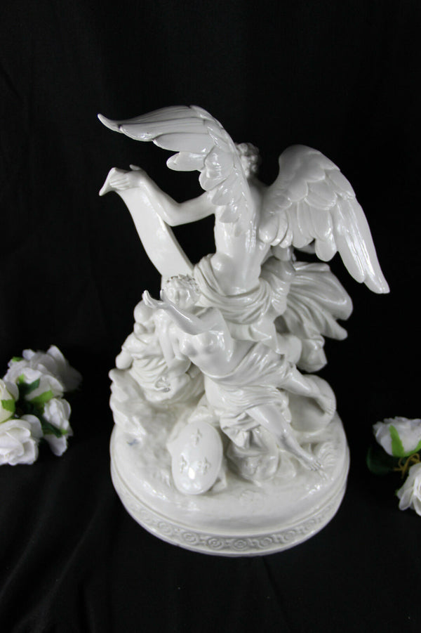 18thc LOCRE Russinger Porcelain Group God Chronos time allegory marked top piece