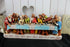 XL French Chalkware Polychrome LAST supper Jesus religious statue sculpture 1900