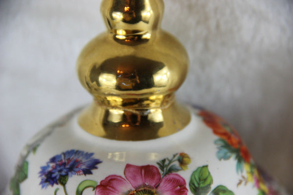 Boch Freres Belgium KEralux Floral lidded Vase ceramic