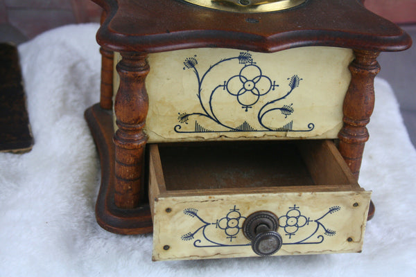 Antique Coffee mill maker 1950 Dutch Delft style