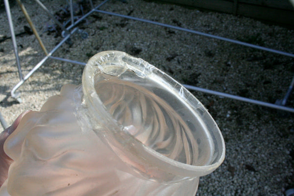 Art deco 1930 Chandelier Glass flame triangle shades