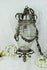 Antique Belgian Bronze Val saint lambert crystal glass chandelier lantern ram