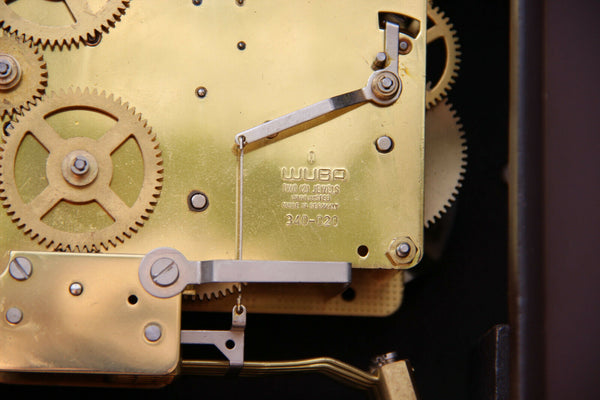 Stunning XL French boulle cartel bronze  putti figurine mantel clock