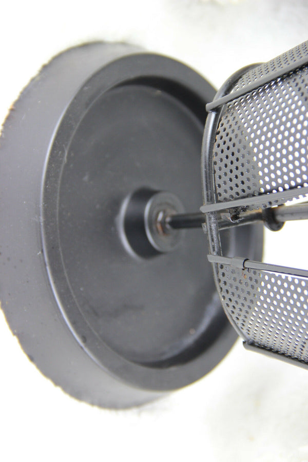 Mid century French mathieu mategot perforated metal black umbrella holder stand