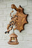 Rare Black forest wood forest Tyrol mountain climber Figurine wall lamp sconce