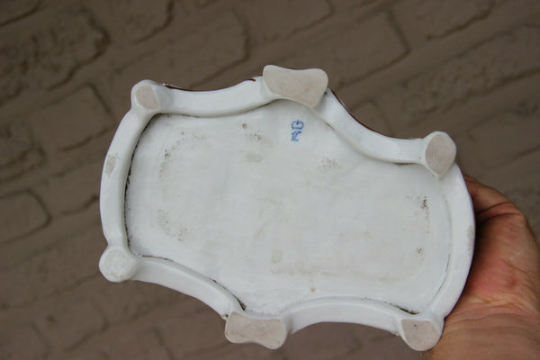 Antique German sax marked porcelain group musicians family