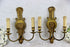 PAIR bronze empire head portrait wall sconces lights France antique