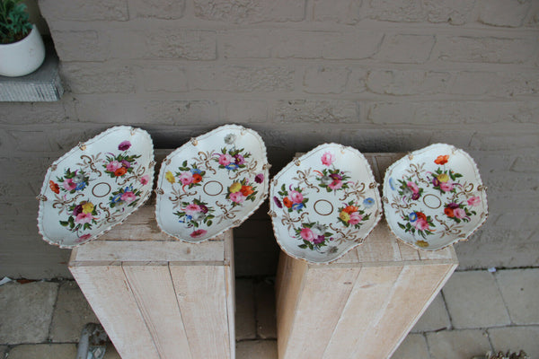 Set 4 Antique French vieux paris porcelain presentation trays plate  table