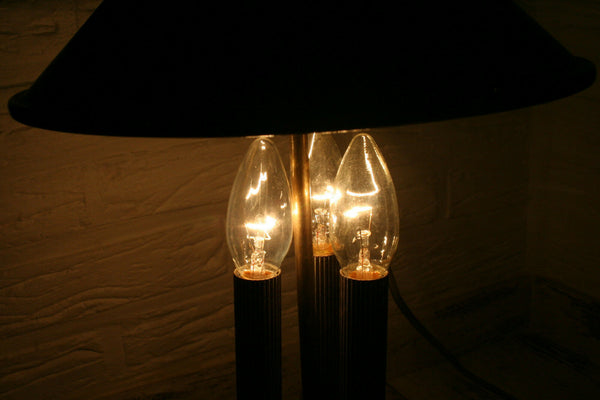 BOUILLOTTE Lamp Empire France Copper 3 lights 3 fish copper shade rare