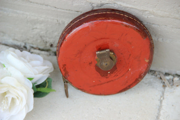 Vintage Leather Tape Hockley Abbey Measure by John Rabone & Sons, England
