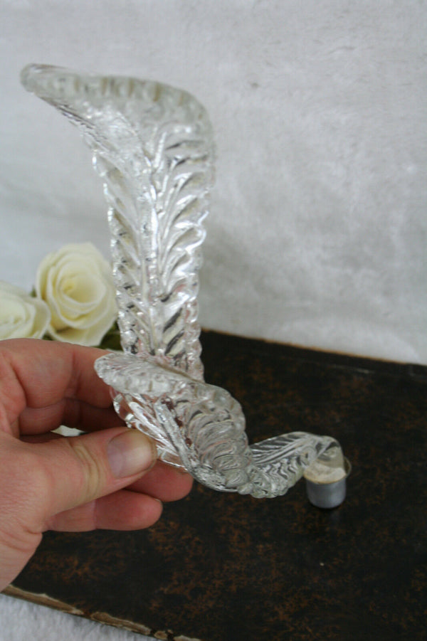 1x Venetian Murano glass clear leaf  chandelier replacement spare part element