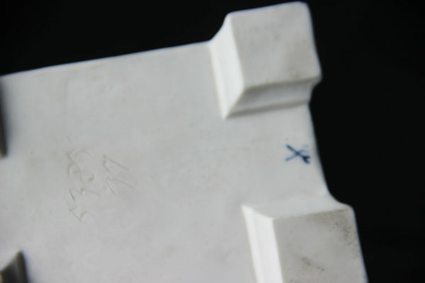 German Bisque porcelain marked Putti lidded box jewelry