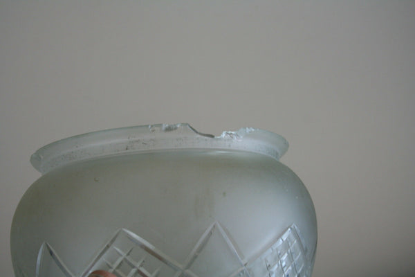 Gorgeous French1920 Hall entrace pendant chandelier crystal glass bowl louis XVI