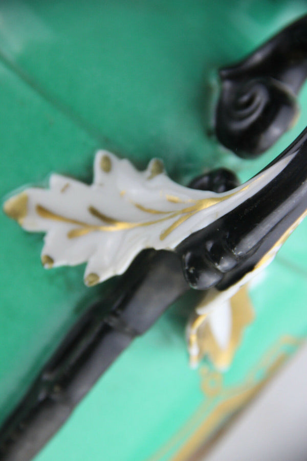 XL pair French antique vieux paris porcelain Vases romantic victorian