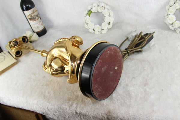 Hollywood Regency MID CENTURY Maison DEKNUDT Horse head table desk lamp 1970