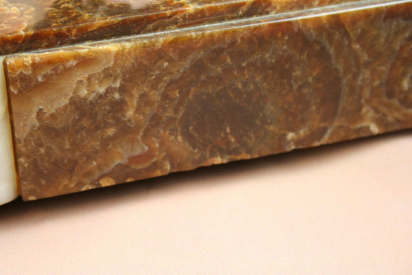 LARGE Heavy ART DECO group lady birds patinated metal / ivorine signed GORI