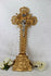 Antique chalkware Crucifix cross lamb putti religious 1920's France