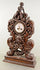 RARE! XXL Wood carved Black forest design Satyr putti 19thc French mantle clock