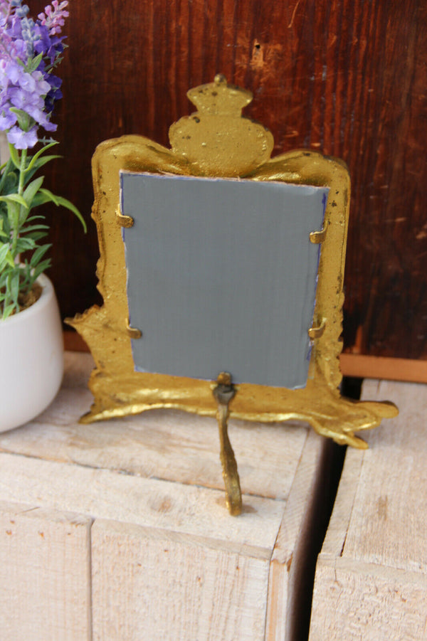 Antique French art nouveau lion picture photo frame