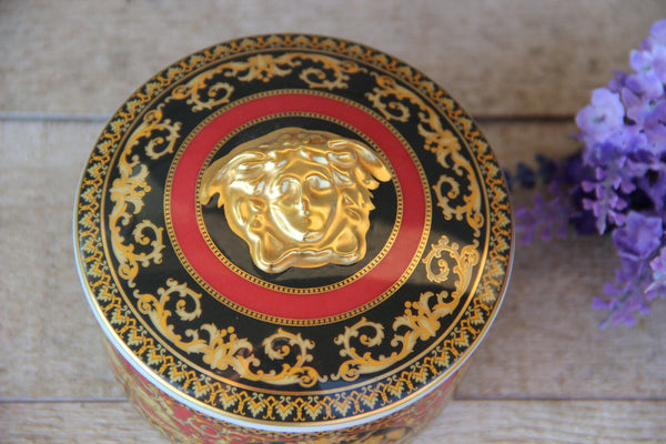 Rosenthal Porcelain Versace Medusa Bonbonniere lidded box  marked
