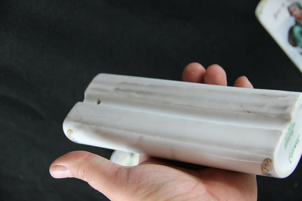 Pair porcelain radiator hanging humidifier vieux paris metiers marked rare