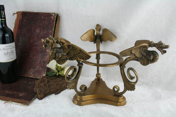 French Empire 1930 Bronze center piece dragons gothic rare NO1