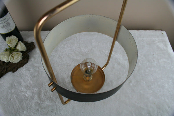 Mid century 1970's Philips Kalff Z lamp style Chandelier pendant black gold rare