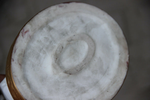 Antique German Volkstedt porcelain marked putti group figurine statue bird