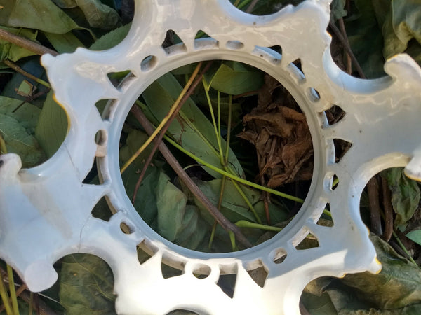 HUGE pair French 1900 marked faience porcelain sea horse dragon vases floral