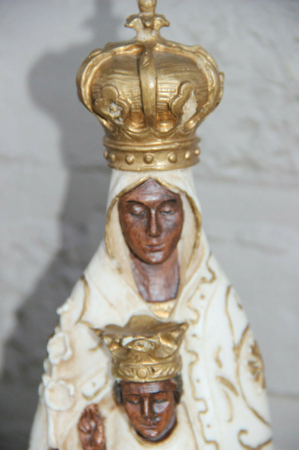 Vintage Black madonna religious figurine cast resin