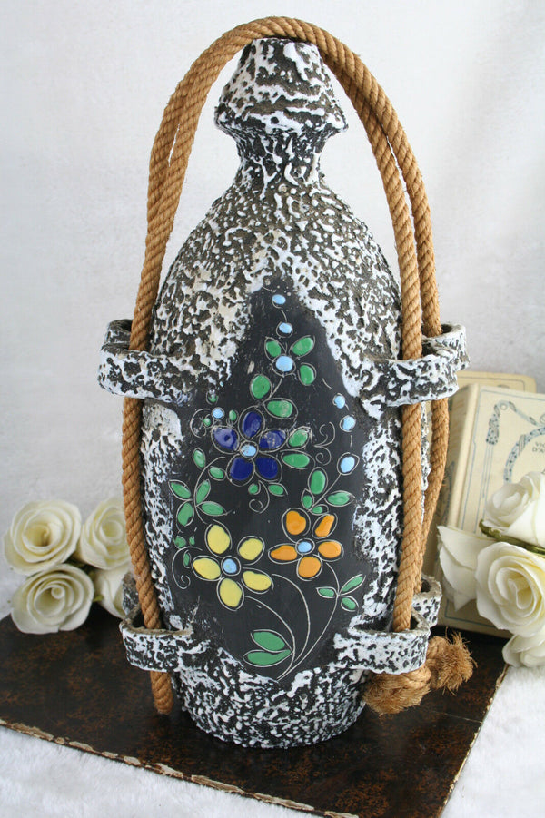 Retro fifties mid century San marino pottery Vase Lady rope vase rare